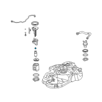 OEM Lexus RX350 Holder, Fuel Tank Pipe Diagram - 77289-02020