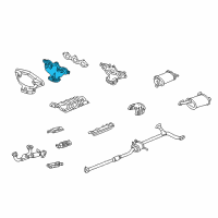 OEM 2003 Honda Odyssey Manifold Assembly, Front Exhuast Diagram - 18000-P8E-A00