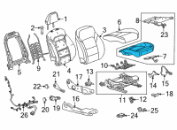 OEM 2022 Chevrolet Bolt EUV Seat Cushion Pad Diagram - 42787694