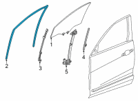 OEM 2022 Acura TLX CHANNEL, R. FR Diagram - 72235-TGV-A02