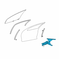 OEM 2000 Dodge Intrepid Front Door Window Regulator Diagram - 4574092AI