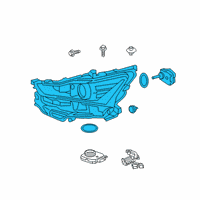 OEM 2020 Lexus IS350 Headlamp Unit With Gas Diagram - 81185-53880