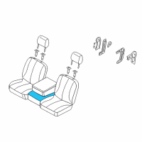 OEM 2007 Dodge Ram 1500 Front Seat Center Cushion Diagram - 1DG751D5AA