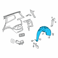 OEM 2021 Cadillac XT6 Wheelhouse Liner Diagram - 84205499