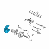 OEM 2006 Honda Accord Splash Guard, Left Rear Diagram - 43254-SDA-A51