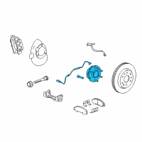 OEM 2019 Chevrolet Suburban Front Wheel Bearing (W/ Bearing & Wheel Speed Sensor) Diagram - 23356816