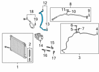 OEM 2018 Toyota Camry Front Suction Hose Diagram - 88704-06270