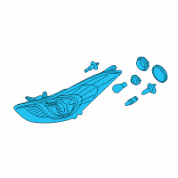 OEM 2015 Hyundai Elantra Passenger Side Headlight Assembly Diagram - 92102-3X450