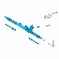 OEM 2002 Lexus SC430 Power Steering Rack Pinion Diagram - 44200-24200