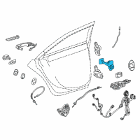 OEM 2019 Cadillac CT6 Door Check Diagram - 23368154