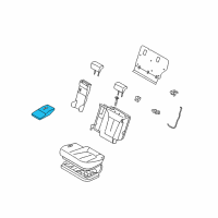 OEM 2008 Hyundai Santa Fe 2Nd Seat Armrest Assembly, Left Diagram - 89900-0W500-J4R