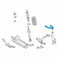 OEM 2017 Lexus RC350 Front Suspension Upper Control Arm Assembly Left Diagram - 48630-39115