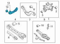 OEM 2022 Hyundai Tucson ARM ASSY-RR TRAILING ARM, LH Diagram - 55270-CW000