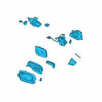 OEM 2009 Acura TL Mirror Assembly, Passenger Side Door (Crystal Black Pearl) (R.C.) (Heated) Diagram - 76200-TK4-A01ZD