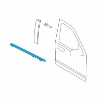 OEM Ford Explorer Sport Trac Belt Weatherstrip Diagram - 1L2Z-7821452-AAA