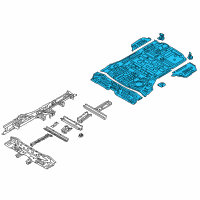 OEM 2018 Hyundai Santa Fe Panel Assembly-Rear Floor Front Complete Diagram - 65510-B8000