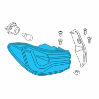 OEM 2021 BMW X2 REAR LIGHT IN THE SIDE PANEL Diagram - 63-21-9-881-586