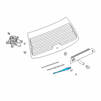 OEM Saturn Arm Asm, Rear Window Wiper Diagram - 22691696