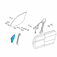 OEM 1997 Acura Integra Holder, Passenger Side Door Sash Diagram - 72240-ST8-003