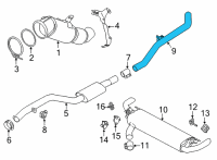 OEM 2022 BMW X5 Intermediate Pipe Diagram - 18-30-7-935-429