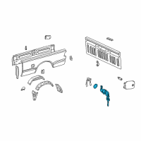 OEM 2001 Toyota Tundra Cylinder & Keys Diagram - 69058-26030