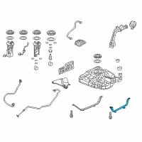 OEM 2019 Acura ILX Pipe Complete, Fuel Tank Mounting Diagram - 17522-TR0-A50