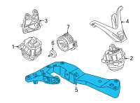 OEM BMW X3 Transmission Cross Member Diagram - 22-32-8-486-998