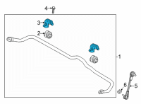 OEM Hyundai Santa Cruz BRACKET-STABILIZER BAR, LH Diagram - 54815-K5000