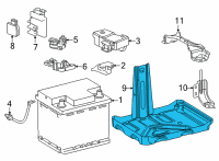 OEM Toyota Mirai Battery Tray Diagram - 74410-62020