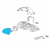 OEM Buick Regal Mirror Glass Diagram - 23125819