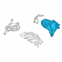 OEM 2018 Jeep Wrangler Support-Engine Mount Diagram - 68240765AB