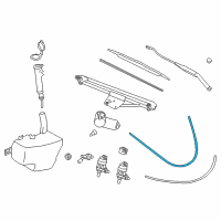 OEM 2002 Saturn L200 Hose Asm, Windshield Washer Nozzle Diagram - 22703404