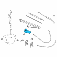 OEM 2003 Saturn L200 Motor Asm, Windshield Wiper Diagram - 22699805