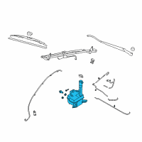 OEM 2008 Hyundai Azera Windshield Washer Reservoir Assembly Diagram - 98620-3L000