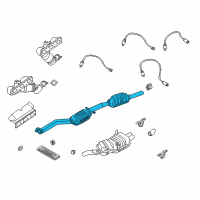 OEM 1999 BMW 323i Front Muffler Resonator Silencer Rear Diagram - 18-30-1-437-600