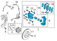 OEM 2022 Kia Seltos Front Brake Assembly, Right Diagram - 58130J9000