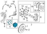 OEM 2022 Kia Seltos Front Wheel Hub Assembly Diagram - 51750J9000