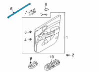 OEM 2021 Kia Sorento W/STRIP-Fr Dr Belt I Diagram - 82230P2000