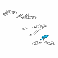 OEM BMW 740iL Rear Muffler Right Diagram - 18-10-1-437-548