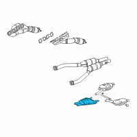 OEM 1997 BMW 740iL Centre Muffler Diagram - 18-12-1-745-167