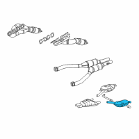 OEM 2001 BMW 740iL Rear Muffler Left Diagram - 18-10-1-437-547