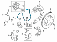 OEM BMW M240i xDrive Brake Pad Wear Sensor, Rear Diagram - 34-35-6-870-354