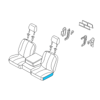 OEM 2008 Dodge Ram 1500 Seat Cushion Back Driver Foam Diagram - 5178109AA