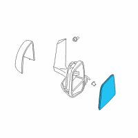 OEM Ford Transit Connect Mirror Glass Diagram - FT1Z-17K707-H