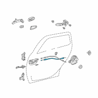 OEM Scion xA Lock Cable Diagram - 69730-52070