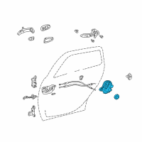 OEM Toyota Lock Assembly Diagram - 69050-13090