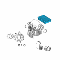 OEM 2005 BMW 760Li Air Filter Element Diagram - 13-71-7-526-008