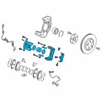 OEM 2018 Acura RLX Caliper Sub-Assembly, Right Front Diagram - 45018-TY2-A01