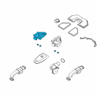 OEM 2008 BMW X5 Intake Silencer, Bottom Diagram - 13-71-7-558-727