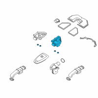 OEM 2010 BMW X5 Intake Silencer, Bottom Diagram - 13-71-7-558-726